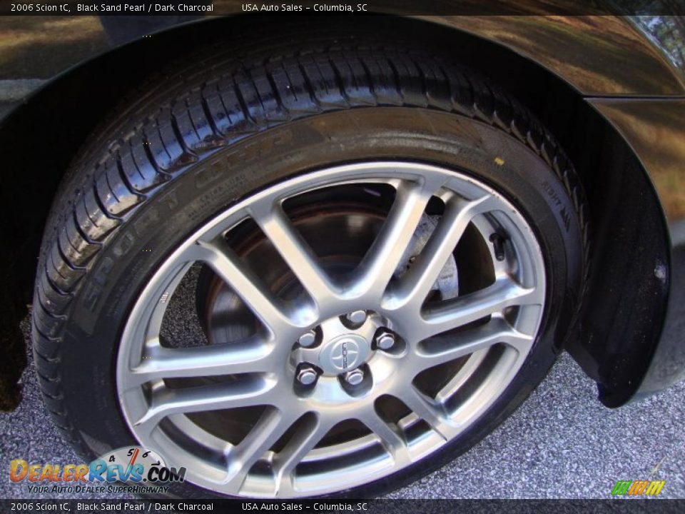 2006 Scion tC Black Sand Pearl / Dark Charcoal Photo #17