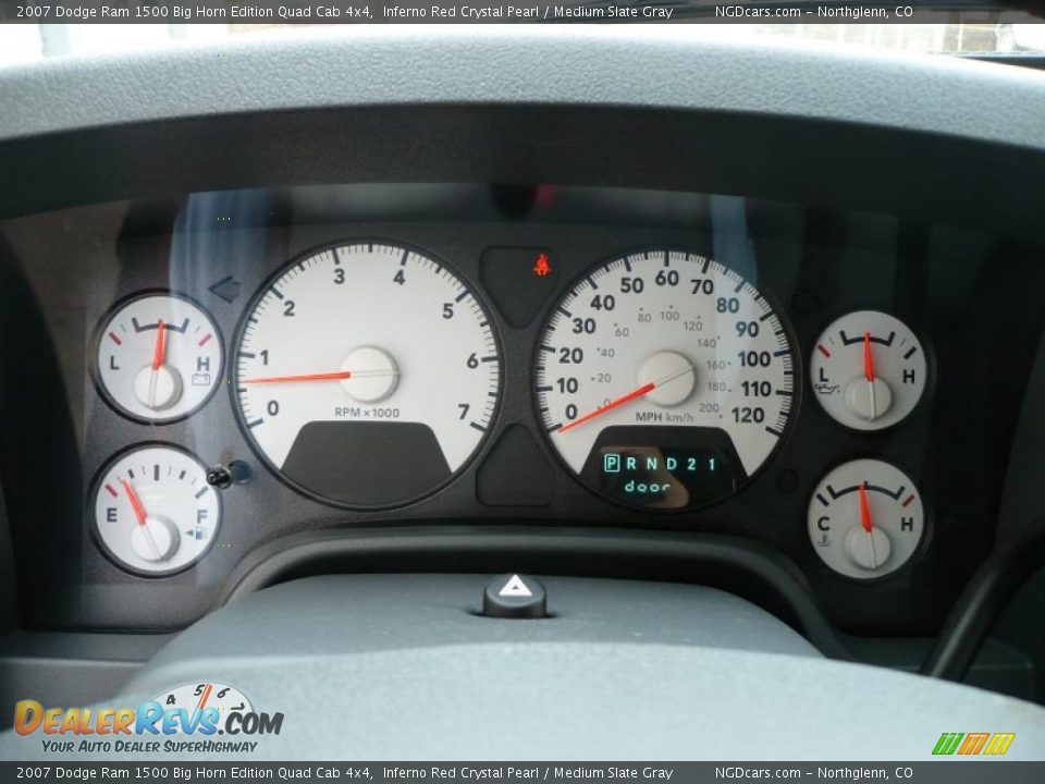 2007 Dodge Ram 1500 Big Horn Edition Quad Cab 4x4 Inferno Red Crystal Pearl / Medium Slate Gray Photo #30