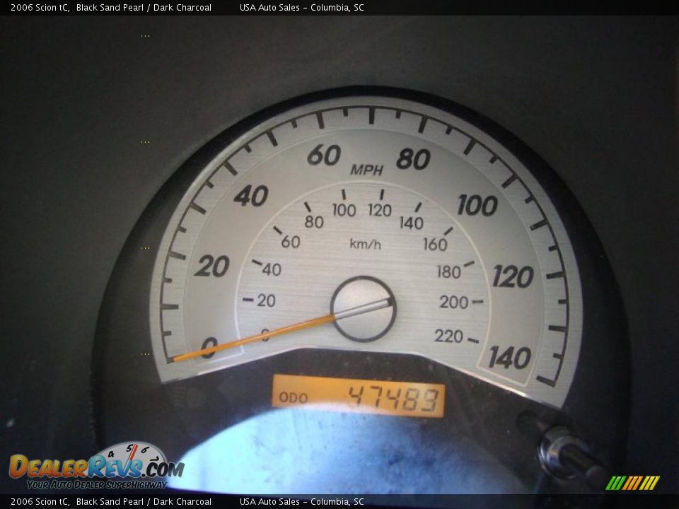 2006 Scion tC Black Sand Pearl / Dark Charcoal Photo #23