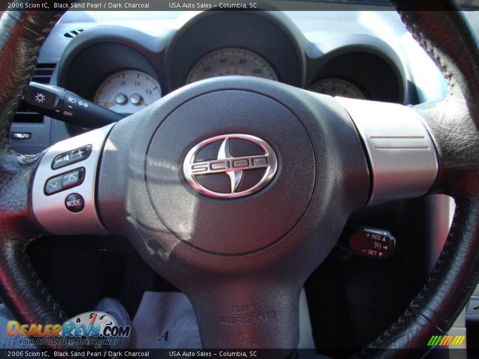2006 Scion tC Black Sand Pearl / Dark Charcoal Photo #25