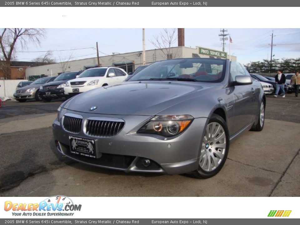 2005 BMW 6 Series 645i Convertible Stratus Grey Metallic / Chateau Red Photo #1