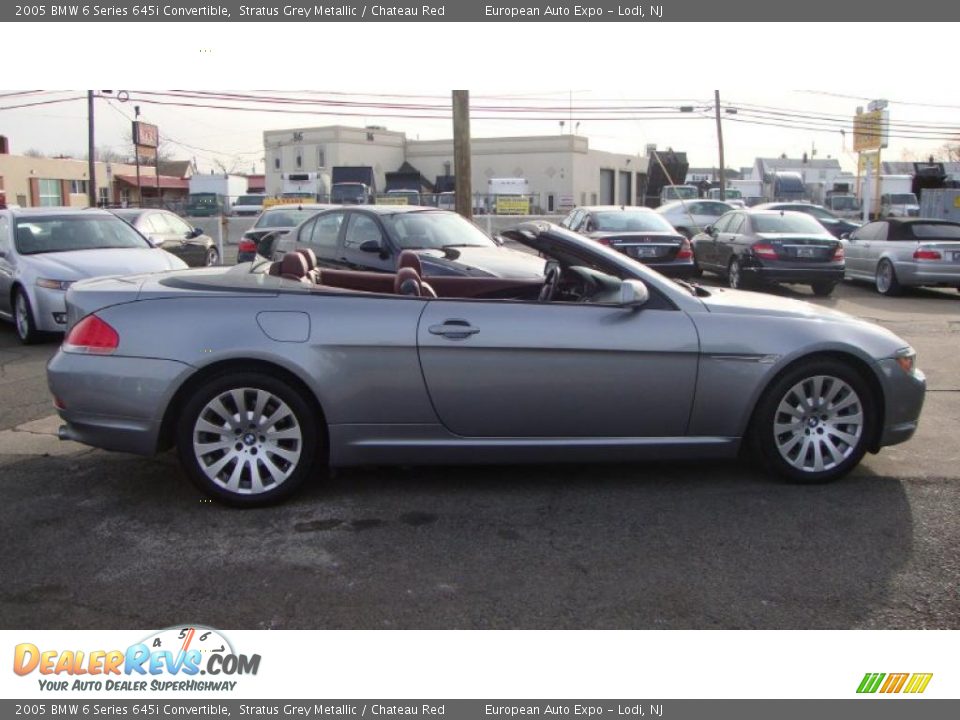 2005 BMW 6 Series 645i Convertible Stratus Grey Metallic / Chateau Red Photo #5