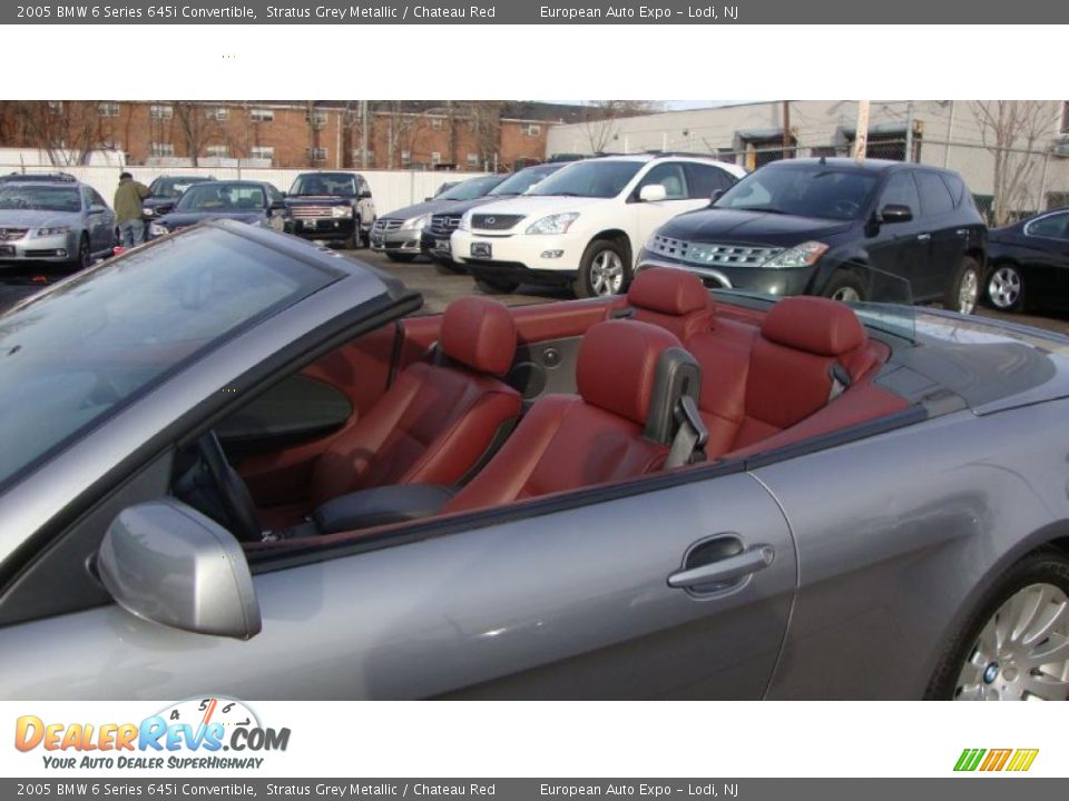 2005 BMW 6 Series 645i Convertible Stratus Grey Metallic / Chateau Red Photo #6