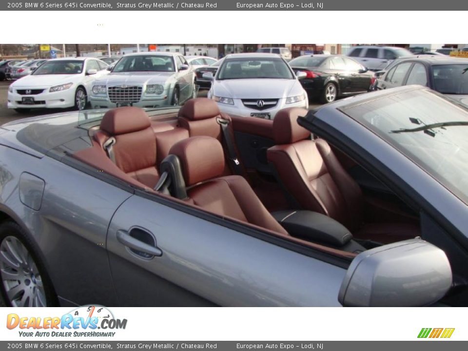 2005 BMW 6 Series 645i Convertible Stratus Grey Metallic / Chateau Red Photo #7