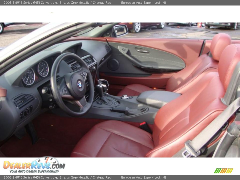 2005 BMW 6 Series 645i Convertible Stratus Grey Metallic / Chateau Red Photo #8