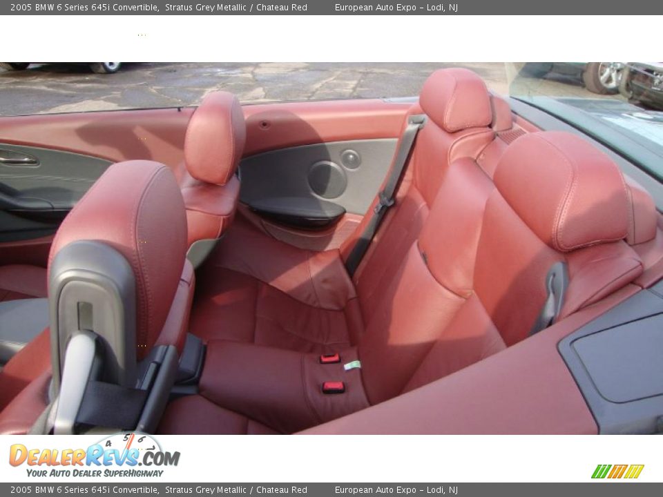 2005 BMW 6 Series 645i Convertible Stratus Grey Metallic / Chateau Red Photo #10