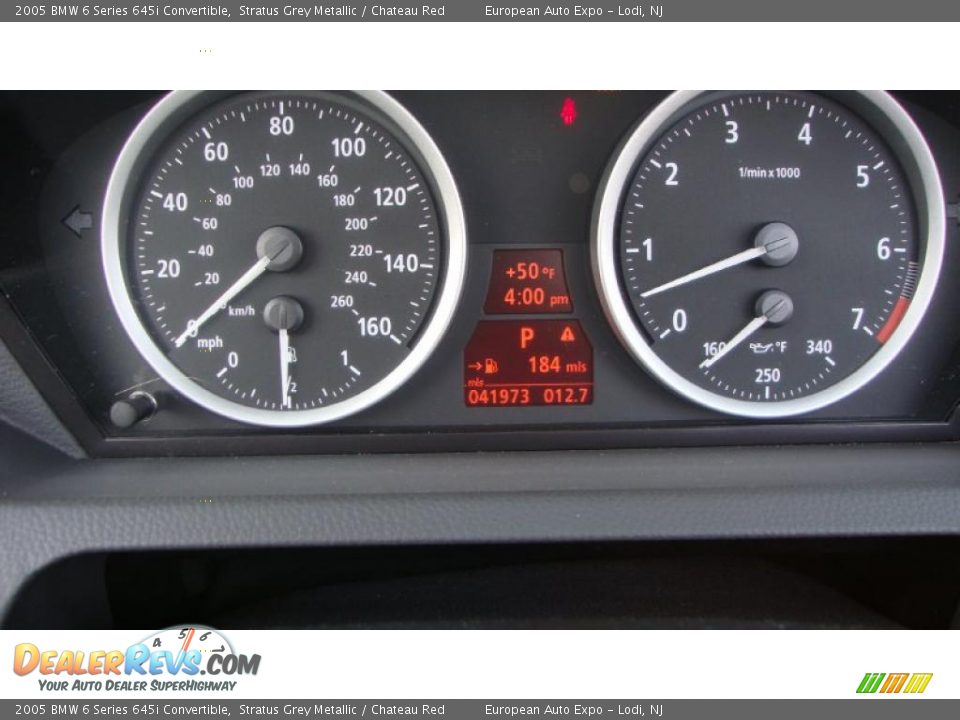 2005 BMW 6 Series 645i Convertible Stratus Grey Metallic / Chateau Red Photo #12