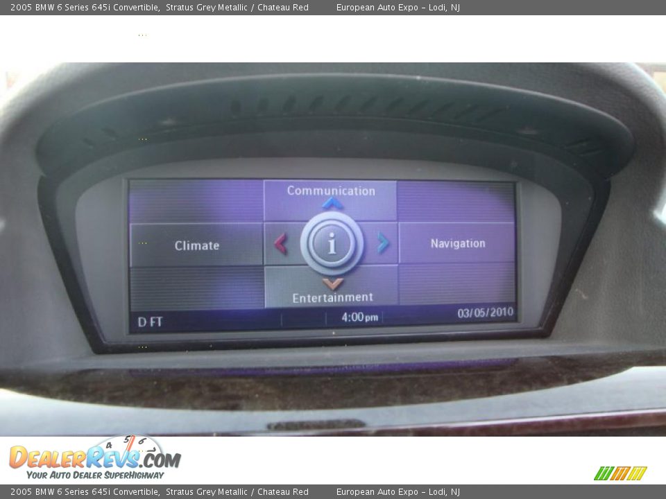 2005 BMW 6 Series 645i Convertible Stratus Grey Metallic / Chateau Red Photo #13