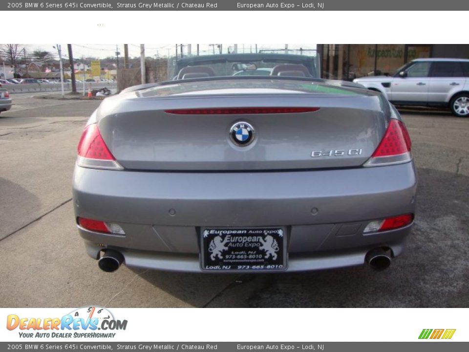 2005 BMW 6 Series 645i Convertible Stratus Grey Metallic / Chateau Red Photo #20