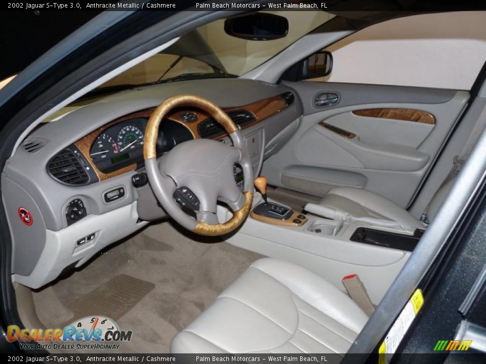 2002 Jaguar S-Type 3.0 Anthracite Metallic / Cashmere Photo #15