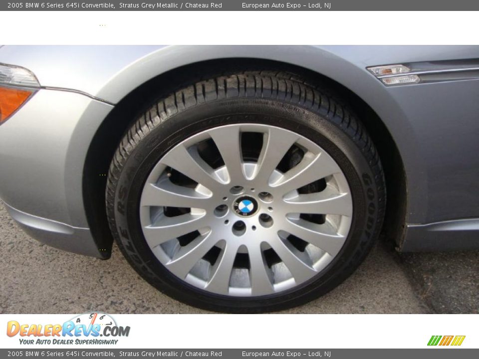 2005 BMW 6 Series 645i Convertible Stratus Grey Metallic / Chateau Red Photo #23