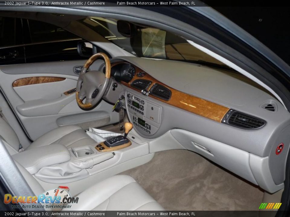 2002 Jaguar S-Type 3.0 Anthracite Metallic / Cashmere Photo #25