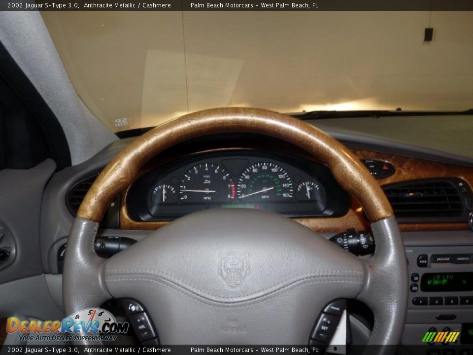 2002 Jaguar S-Type 3.0 Anthracite Metallic / Cashmere Photo #36