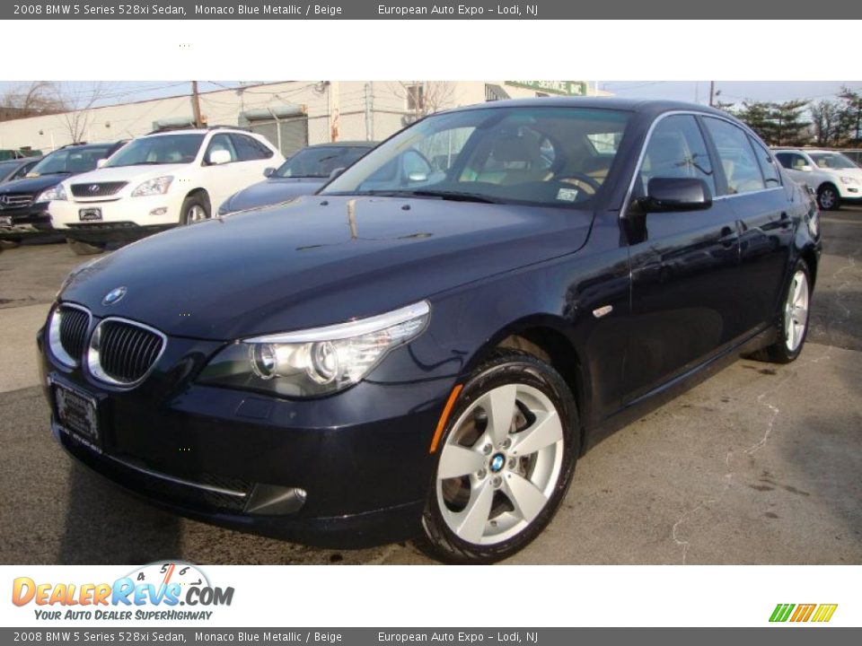 2008 BMW 5 Series 528xi Sedan Monaco Blue Metallic / Beige Photo #1