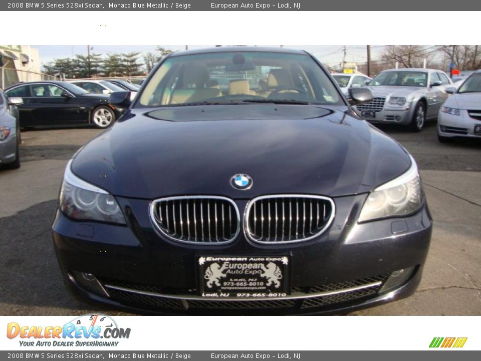 2008 BMW 5 Series 528xi Sedan Monaco Blue Metallic / Beige Photo #3