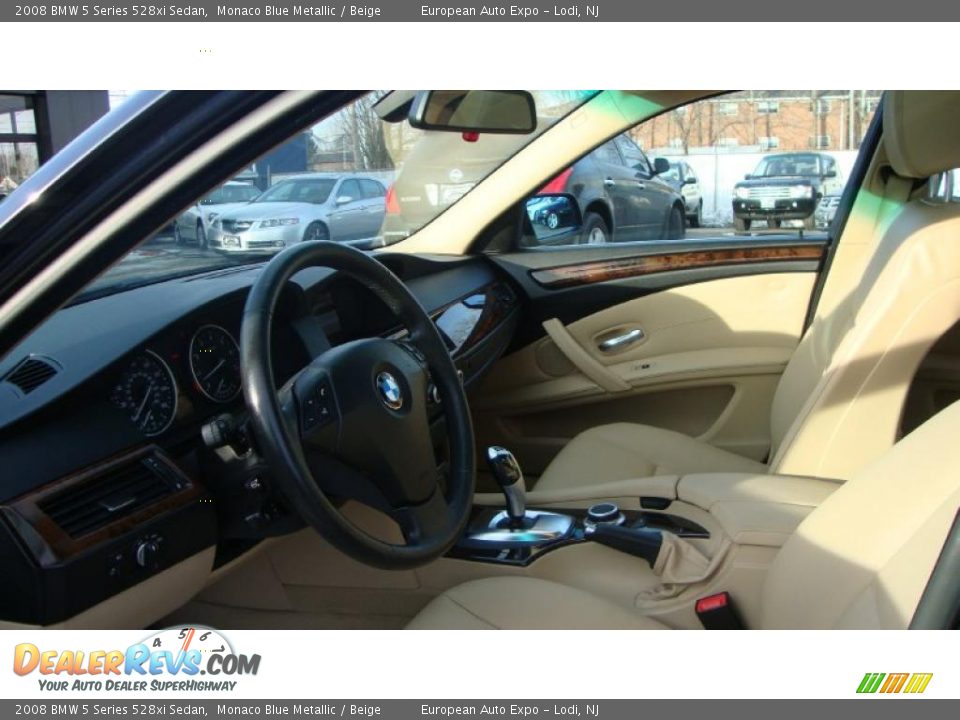 2008 BMW 5 Series 528xi Sedan Monaco Blue Metallic / Beige Photo #4