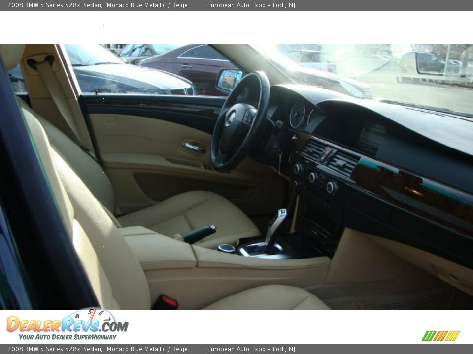 2008 BMW 5 Series 528xi Sedan Monaco Blue Metallic / Beige Photo #5