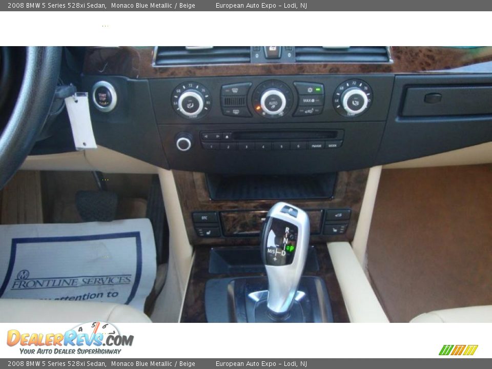2008 BMW 5 Series 528xi Sedan Monaco Blue Metallic / Beige Photo #11
