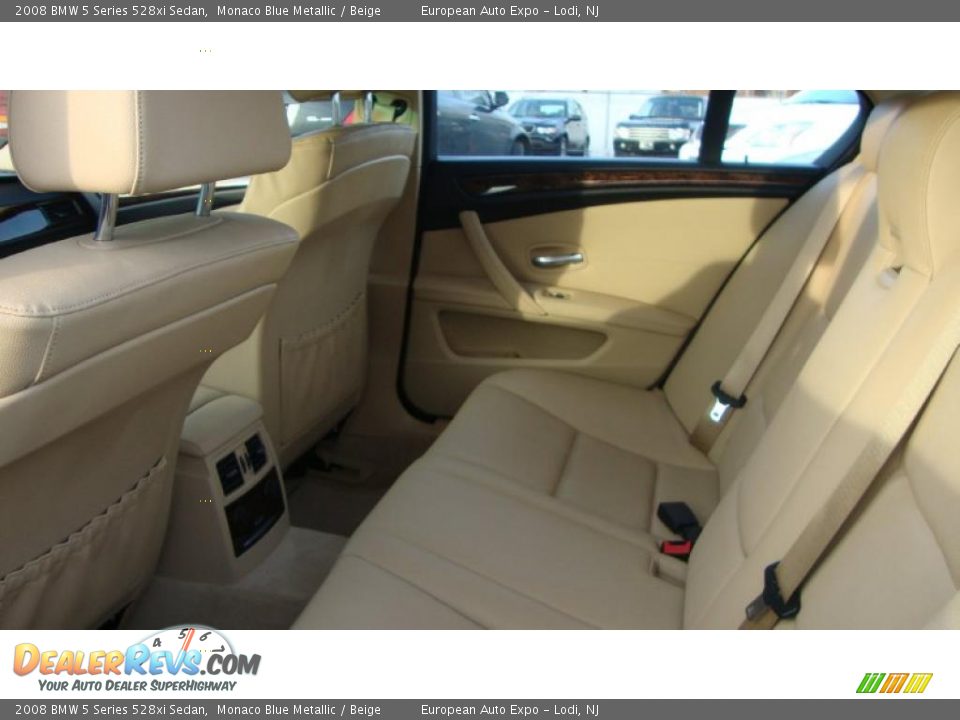 2008 BMW 5 Series 528xi Sedan Monaco Blue Metallic / Beige Photo #13