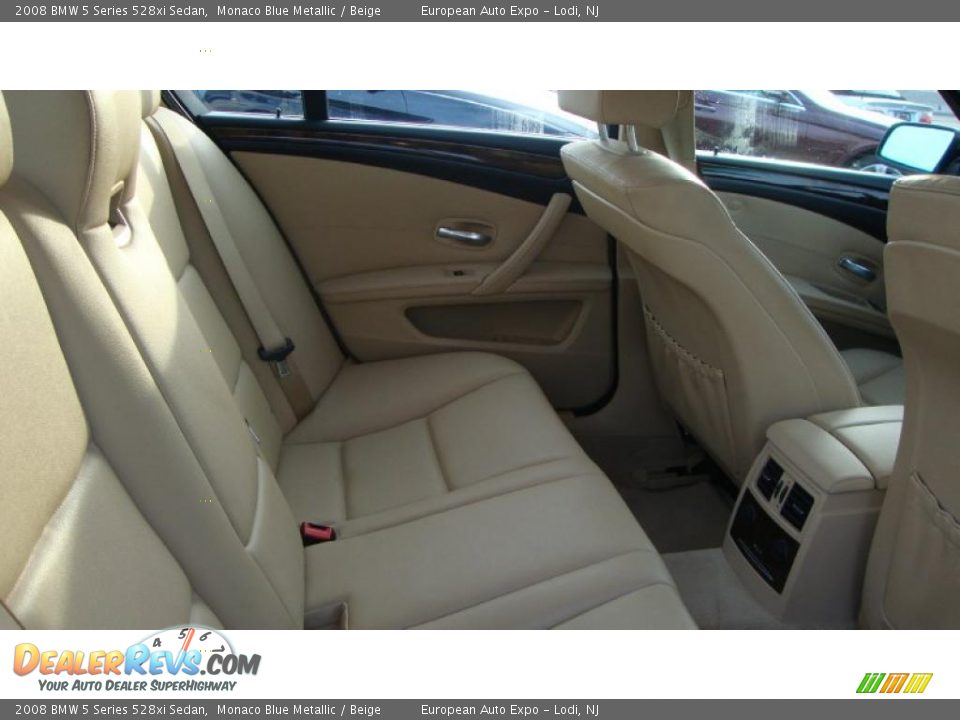 2008 BMW 5 Series 528xi Sedan Monaco Blue Metallic / Beige Photo #14