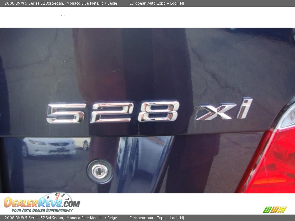 2008 BMW 5 Series 528xi Sedan Monaco Blue Metallic / Beige Photo #15