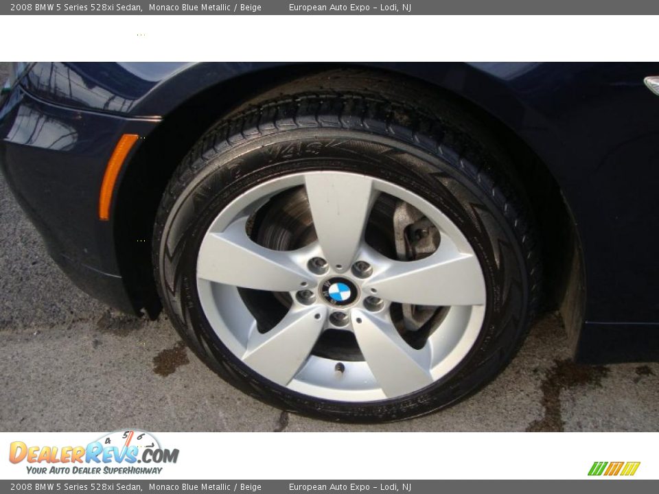 2008 BMW 5 Series 528xi Sedan Monaco Blue Metallic / Beige Photo #17