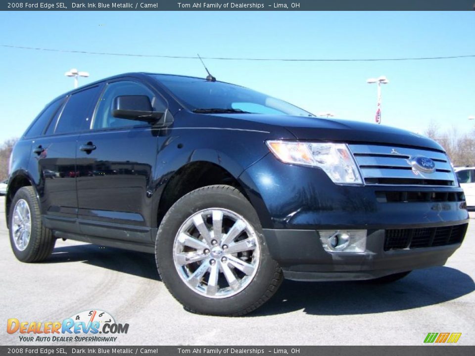 2008 Ford Edge SEL Dark Ink Blue Metallic / Camel Photo #1