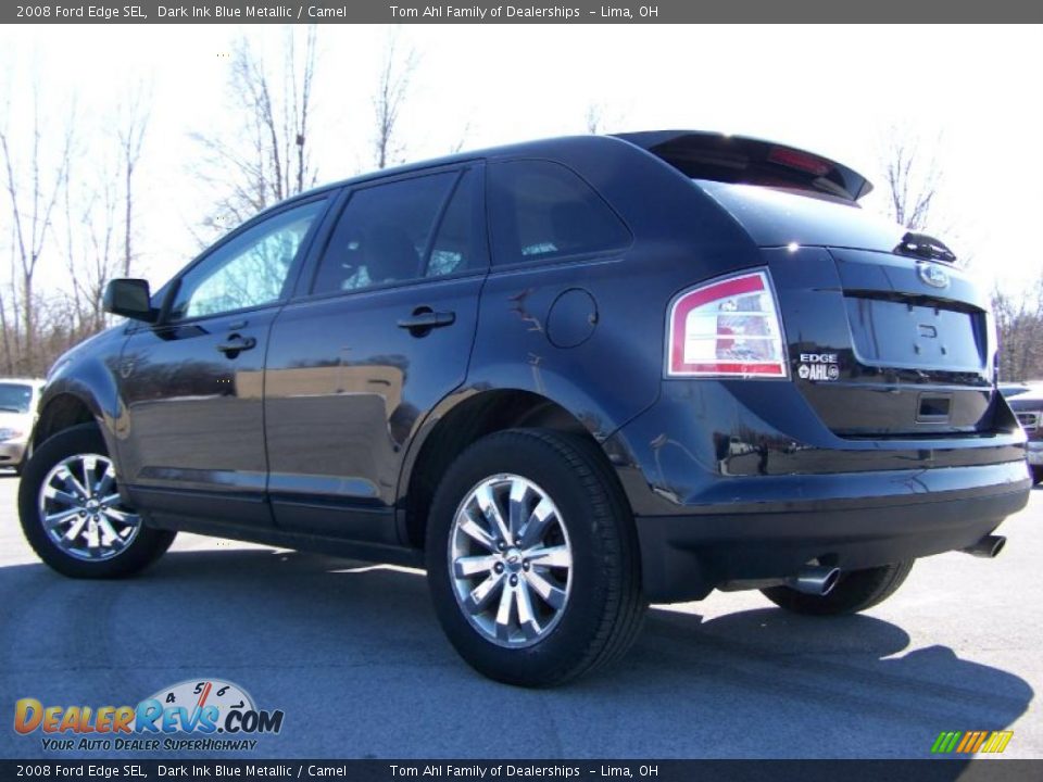 2008 Ford Edge SEL Dark Ink Blue Metallic / Camel Photo #4
