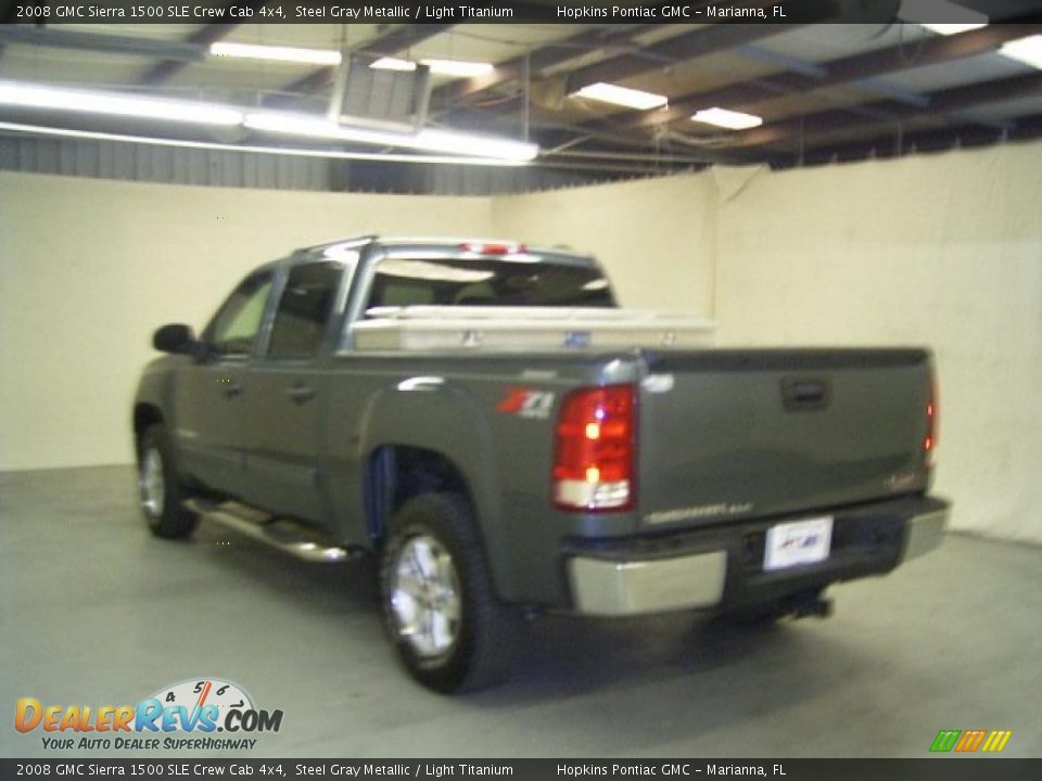 2008 GMC Sierra 1500 SLE Crew Cab 4x4 Steel Gray Metallic / Light Titanium Photo #3