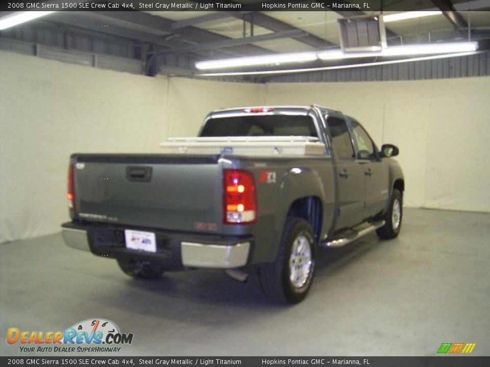 2008 GMC Sierra 1500 SLE Crew Cab 4x4 Steel Gray Metallic / Light Titanium Photo #4