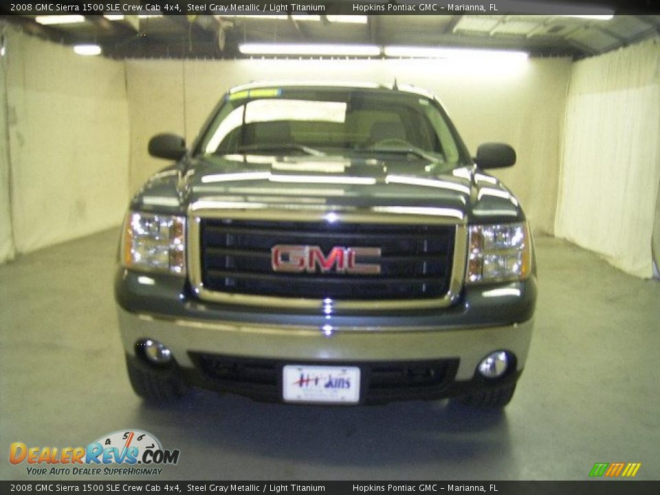 2008 GMC Sierra 1500 SLE Crew Cab 4x4 Steel Gray Metallic / Light Titanium Photo #5