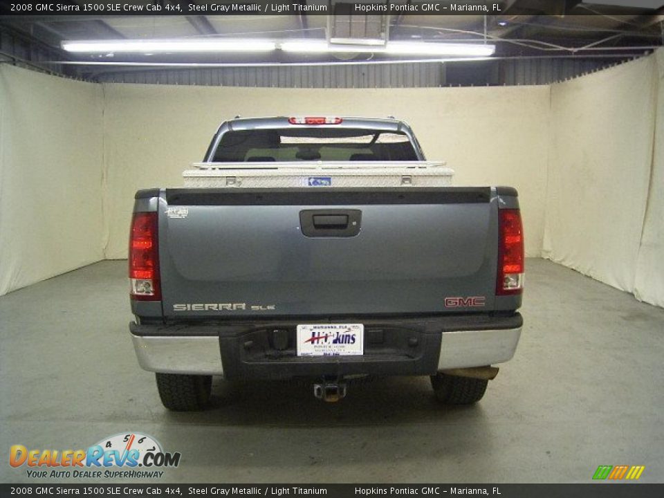2008 GMC Sierra 1500 SLE Crew Cab 4x4 Steel Gray Metallic / Light Titanium Photo #6