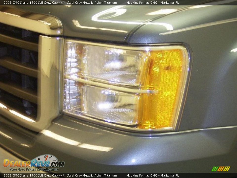 2008 GMC Sierra 1500 SLE Crew Cab 4x4 Steel Gray Metallic / Light Titanium Photo #15