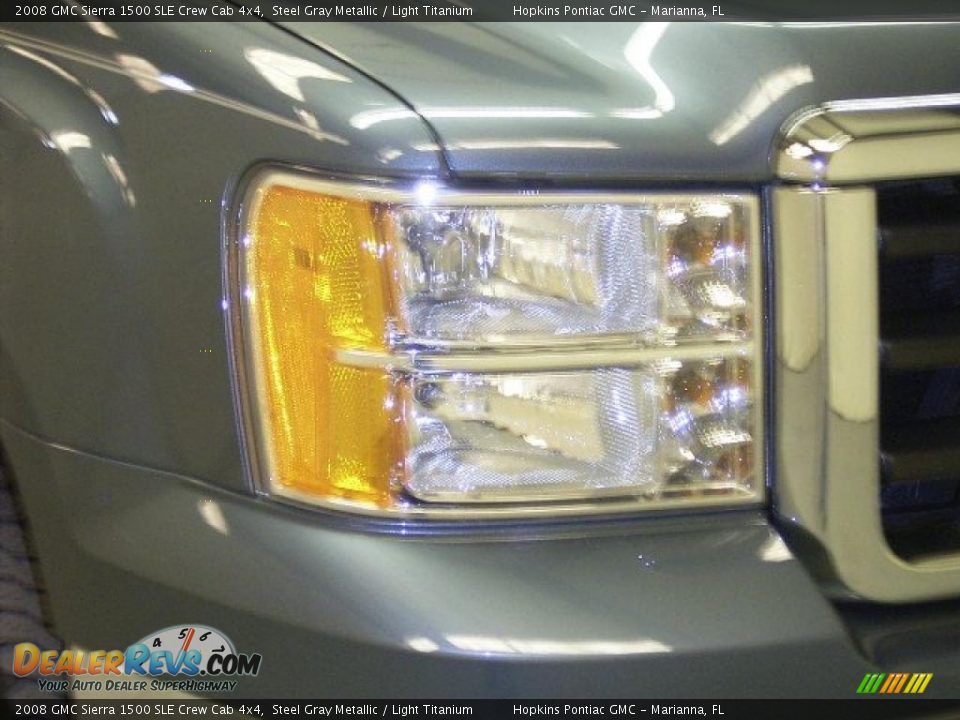 2008 GMC Sierra 1500 SLE Crew Cab 4x4 Steel Gray Metallic / Light Titanium Photo #16