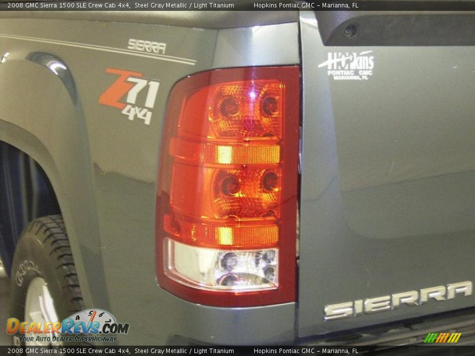 2008 GMC Sierra 1500 SLE Crew Cab 4x4 Steel Gray Metallic / Light Titanium Photo #17