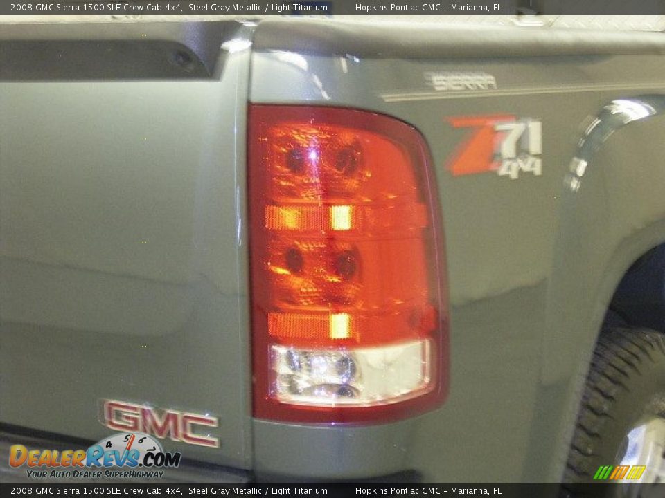 2008 GMC Sierra 1500 SLE Crew Cab 4x4 Steel Gray Metallic / Light Titanium Photo #18