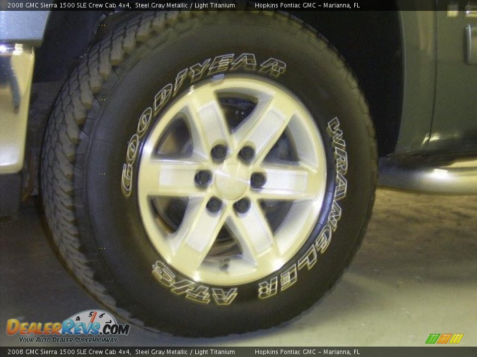 2008 GMC Sierra 1500 SLE Crew Cab 4x4 Steel Gray Metallic / Light Titanium Photo #19