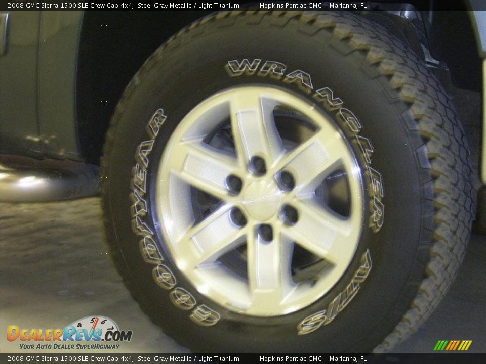 2008 GMC Sierra 1500 SLE Crew Cab 4x4 Steel Gray Metallic / Light Titanium Photo #20
