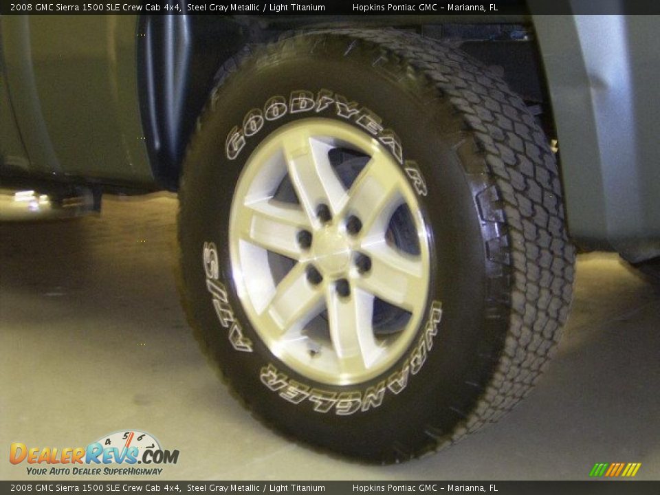 2008 GMC Sierra 1500 SLE Crew Cab 4x4 Steel Gray Metallic / Light Titanium Photo #21