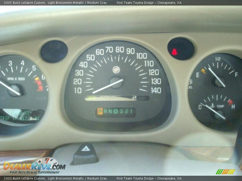 2003 Buick LeSabre Custom Light Bronzemist Metallic / Medium Gray Photo #17