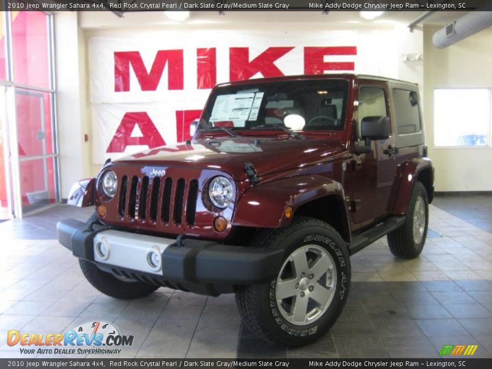 2010 Jeep Wrangler Sahara 4x4 Red Rock Crystal Pearl / Dark Slate Gray/Medium Slate Gray Photo #1