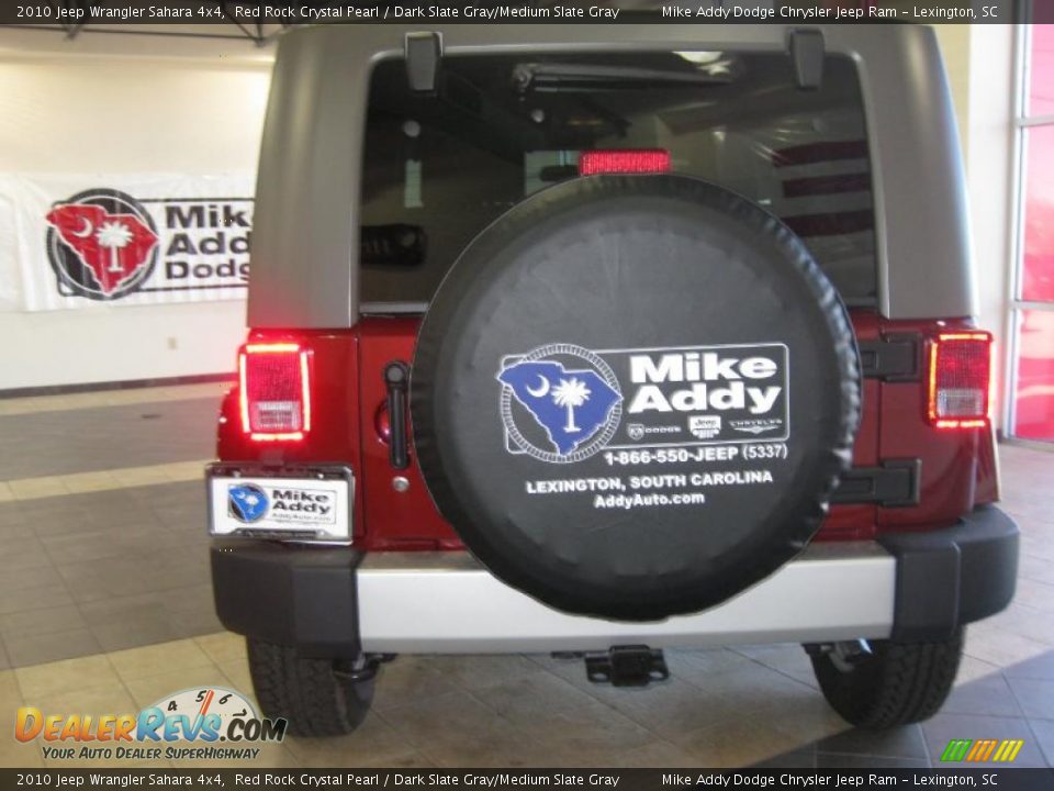 2010 Jeep Wrangler Sahara 4x4 Red Rock Crystal Pearl / Dark Slate Gray/Medium Slate Gray Photo #4