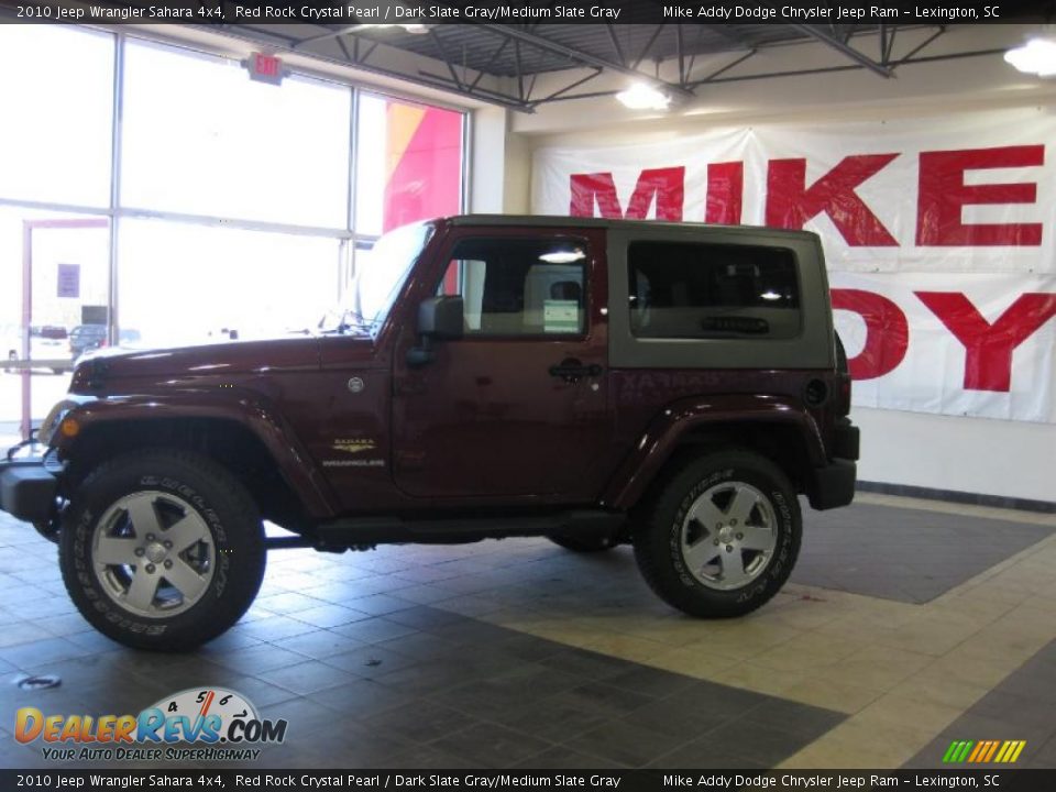 2010 Jeep Wrangler Sahara 4x4 Red Rock Crystal Pearl / Dark Slate Gray/Medium Slate Gray Photo #5
