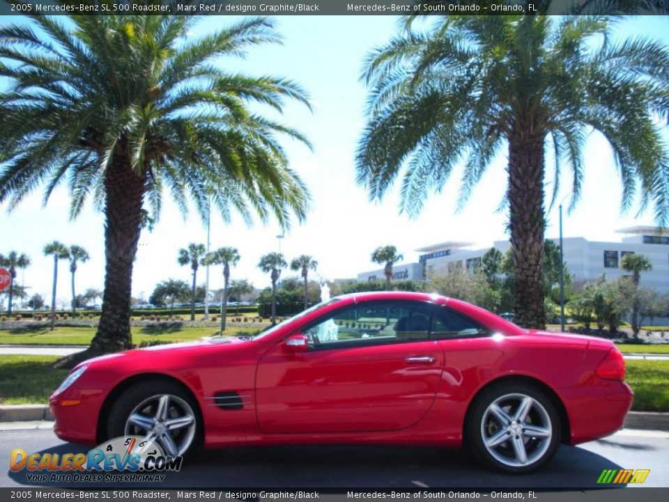2005 Mercedes-Benz SL 500 Roadster Mars Red / designo Graphite/Black Photo #1