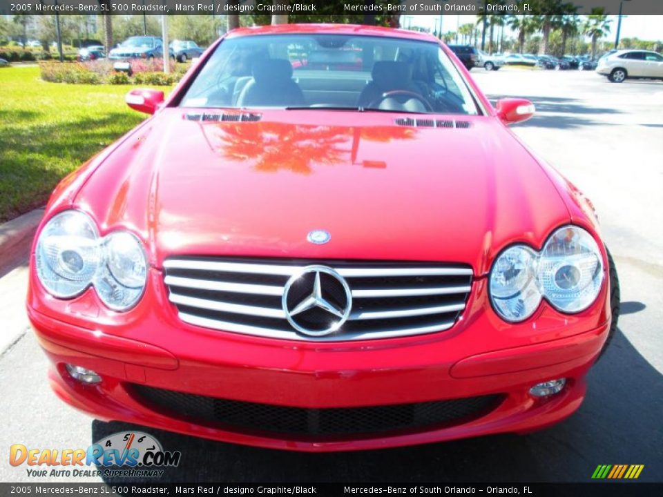 2005 Mercedes-Benz SL 500 Roadster Mars Red / designo Graphite/Black Photo #3