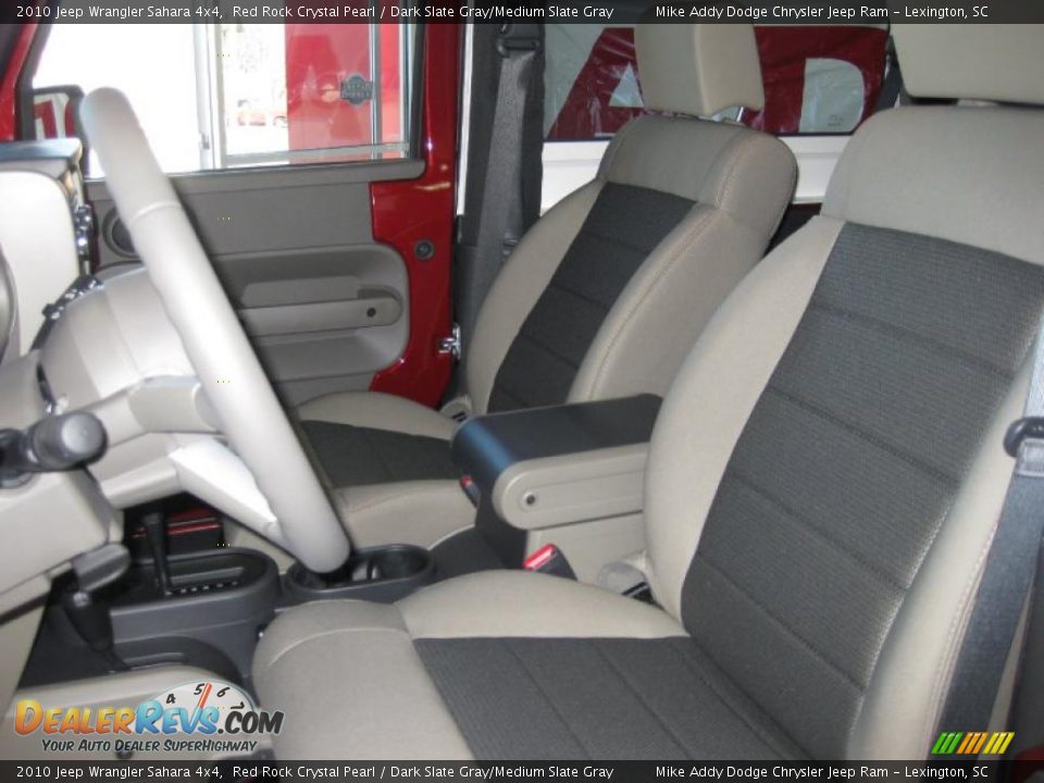 2010 Jeep Wrangler Sahara 4x4 Red Rock Crystal Pearl / Dark Slate Gray/Medium Slate Gray Photo #12