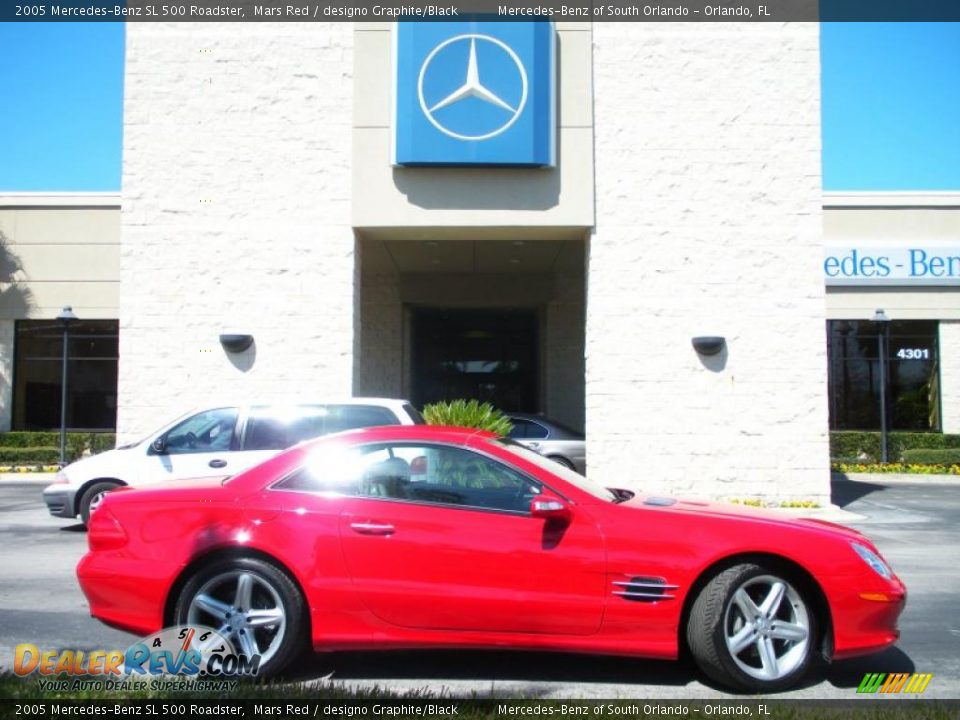 2005 Mercedes-Benz SL 500 Roadster Mars Red / designo Graphite/Black Photo #5