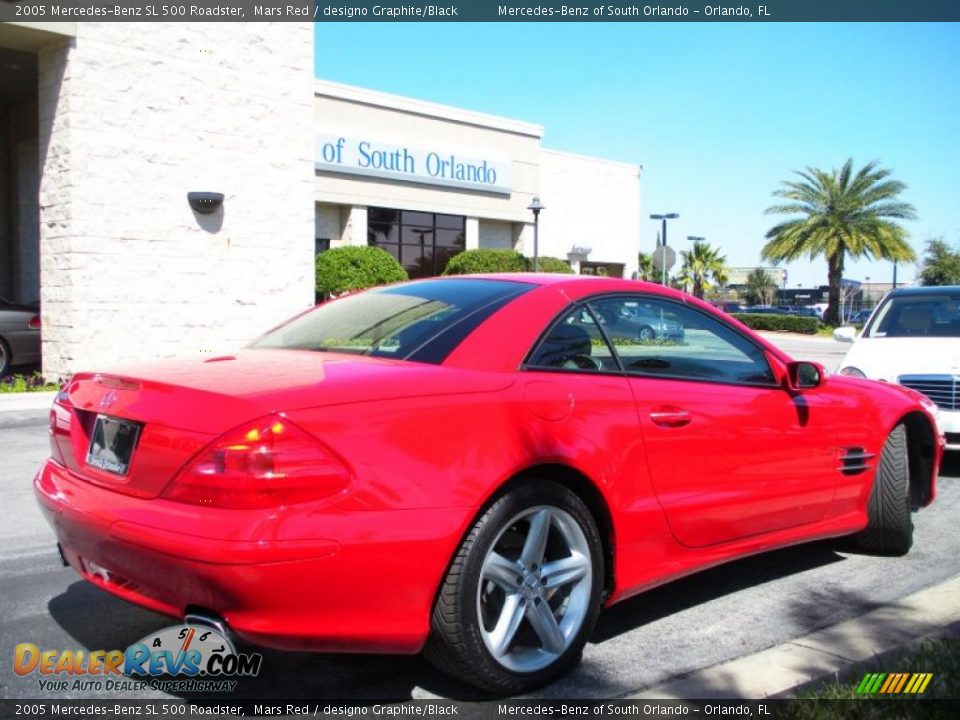 2005 Mercedes-Benz SL 500 Roadster Mars Red / designo Graphite/Black Photo #6