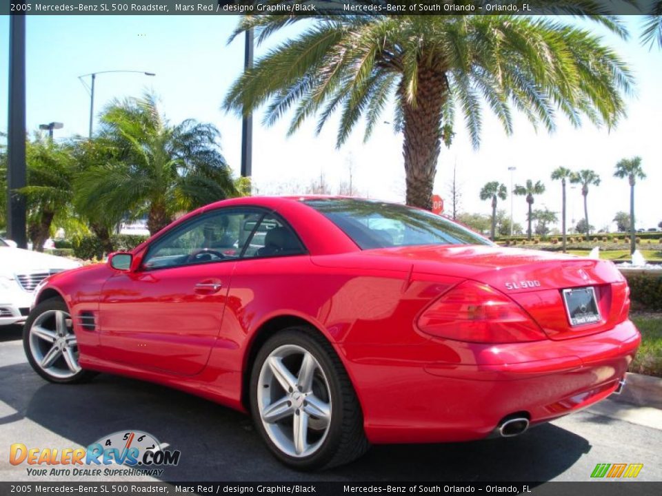 2005 Mercedes-Benz SL 500 Roadster Mars Red / designo Graphite/Black Photo #8
