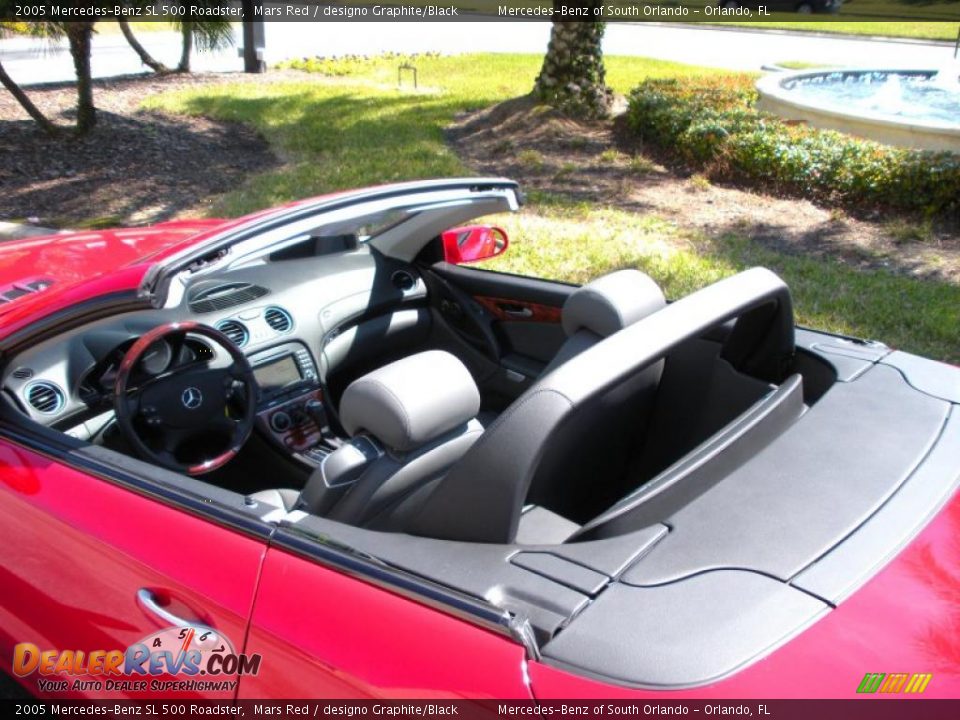 2005 Mercedes-Benz SL 500 Roadster Mars Red / designo Graphite/Black Photo #10